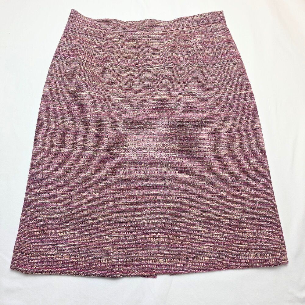 Nicole Miller for Mary Kay Women's Pink Tweed Pencil Skirt Size 8P Feminine